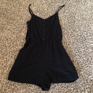 Black spaghetti strap romper